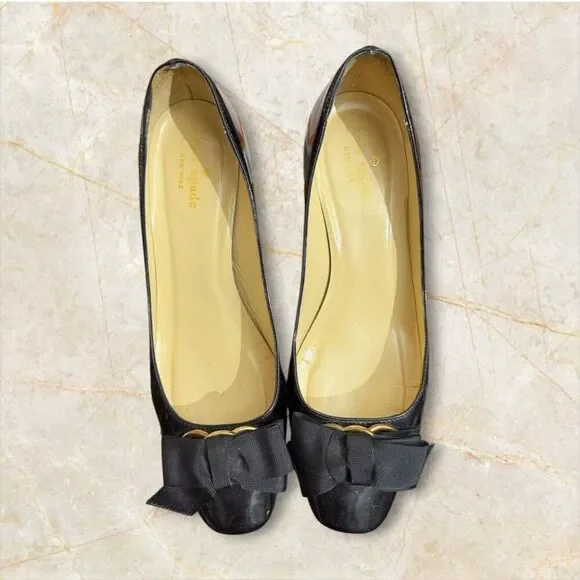 Kate Spade Dale Black Patent Leather Pumps in Original Box / SZ: 8B - Picture 6 of 8
